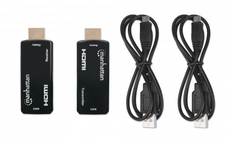 Manhattan 1080p@60Hz Compact HDMI over Ethernet Extender Kit, Extends Distances of Signal up to 60m with a Single Cat6 Ethernet Cable, Transmitter and Receiver – image 5