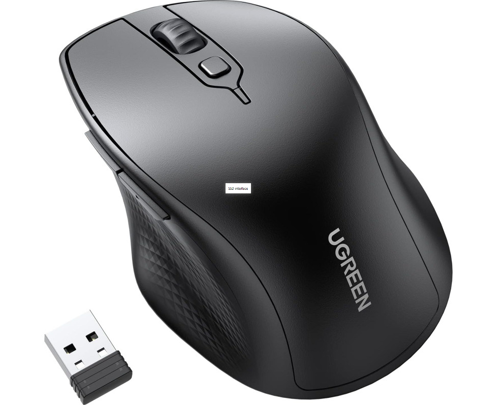 Ugreen 90395 mouse Universal Right-hand RF Wireless + Bluetooth Optical 4000 DPI