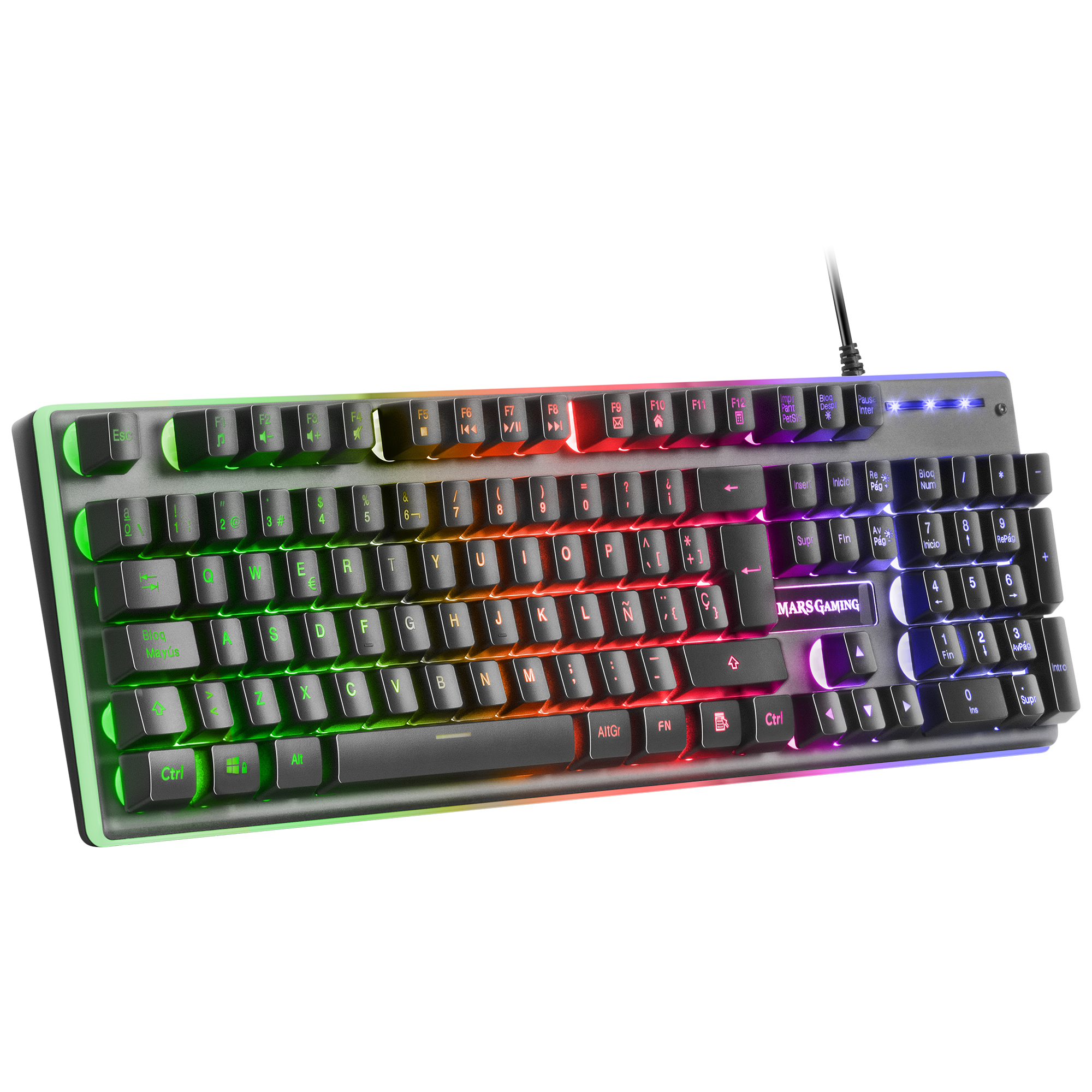 Mars Gaming MK220PT Gaming Keyboard H-Mech FRGB Rainbow and Halo Antighosting Portuguese Language – image 3