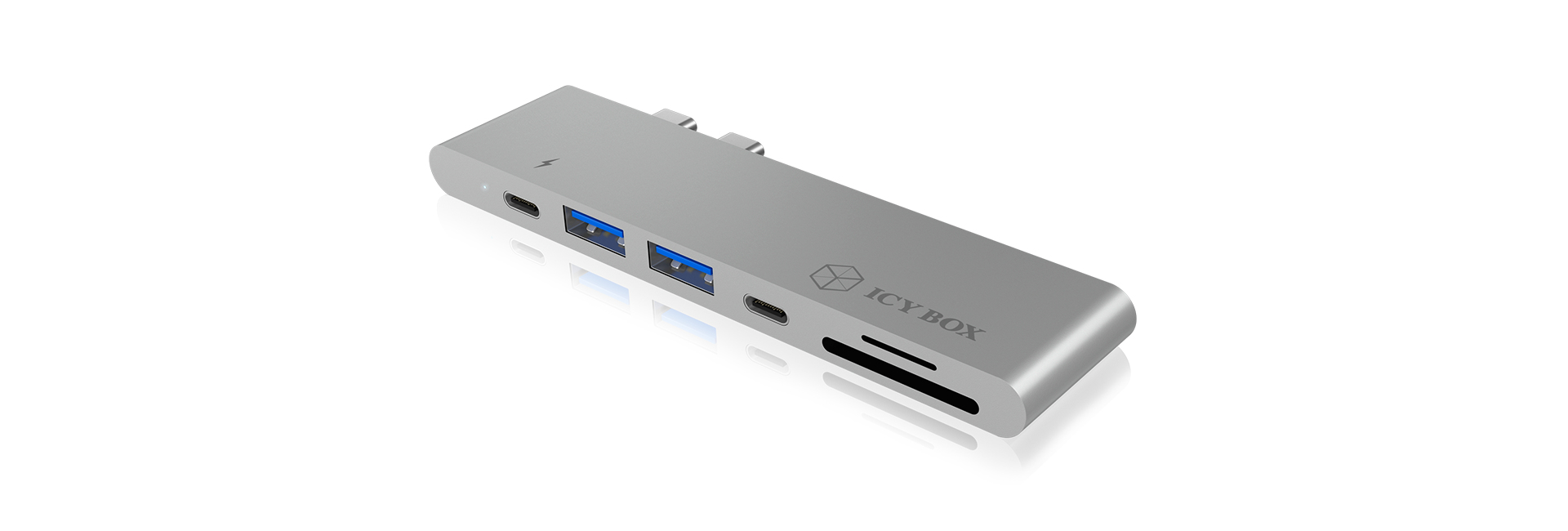 ICY BOX IB-DK4037-2C Wired USB 3.2 Gen 1 (3.1 Gen 1) Type-C Silver – image 2