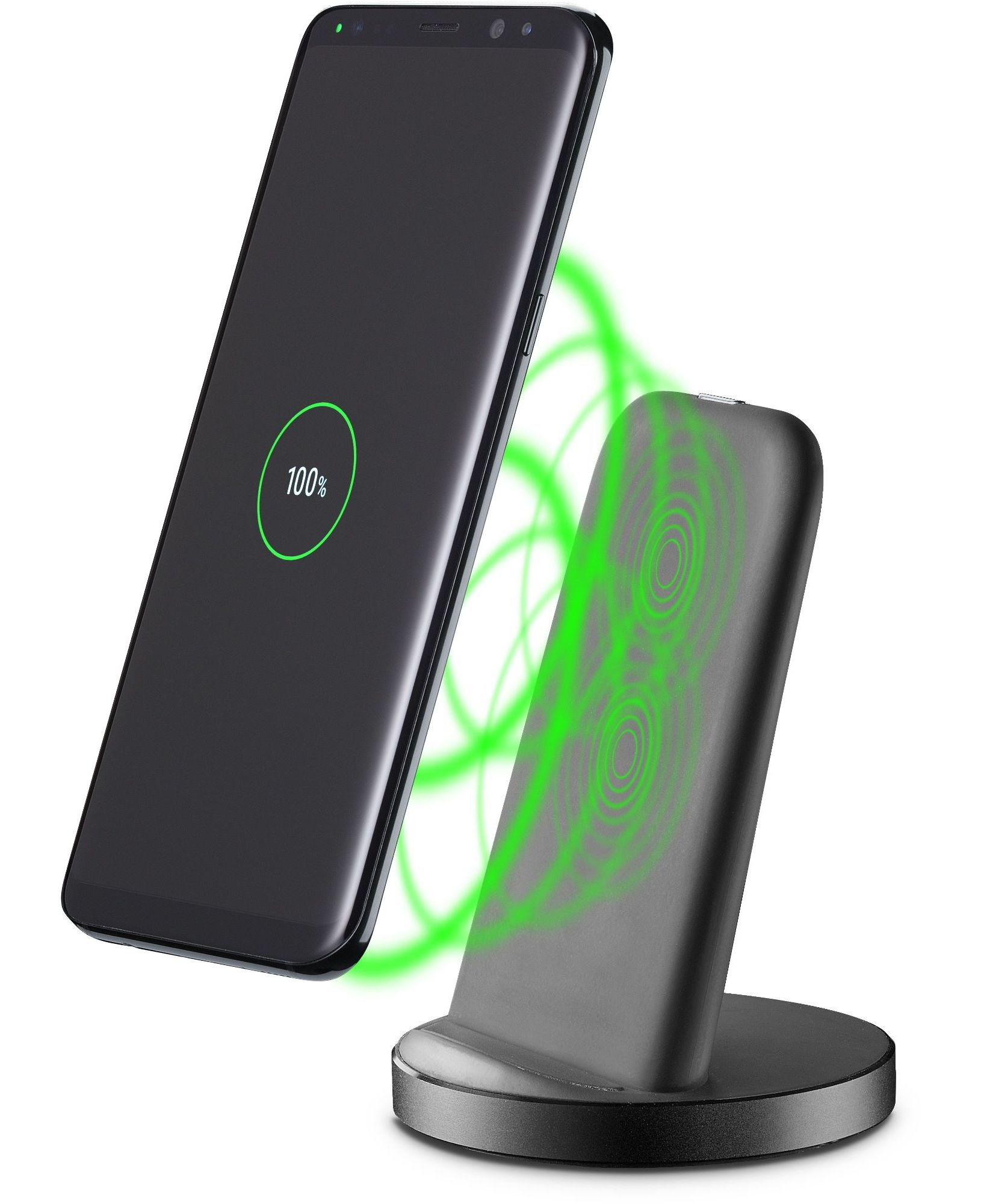 Cellularline Wireless Fast Charger Stand - Samsung, Apple and other Wireless Smartphones