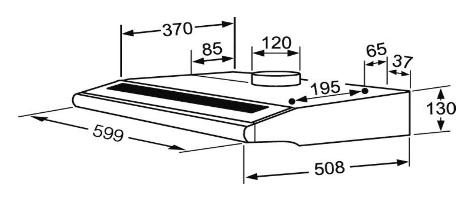 Rosieres RHC626/1GR cooker hood Built-under Grey 360 m³/h – image 2