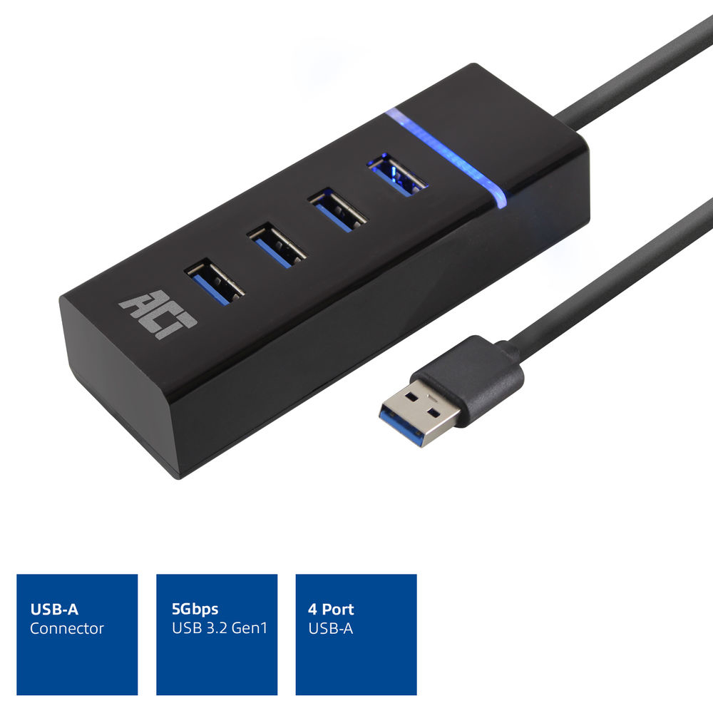 ACT USB hub 3.0 4 port USB-A – image 2