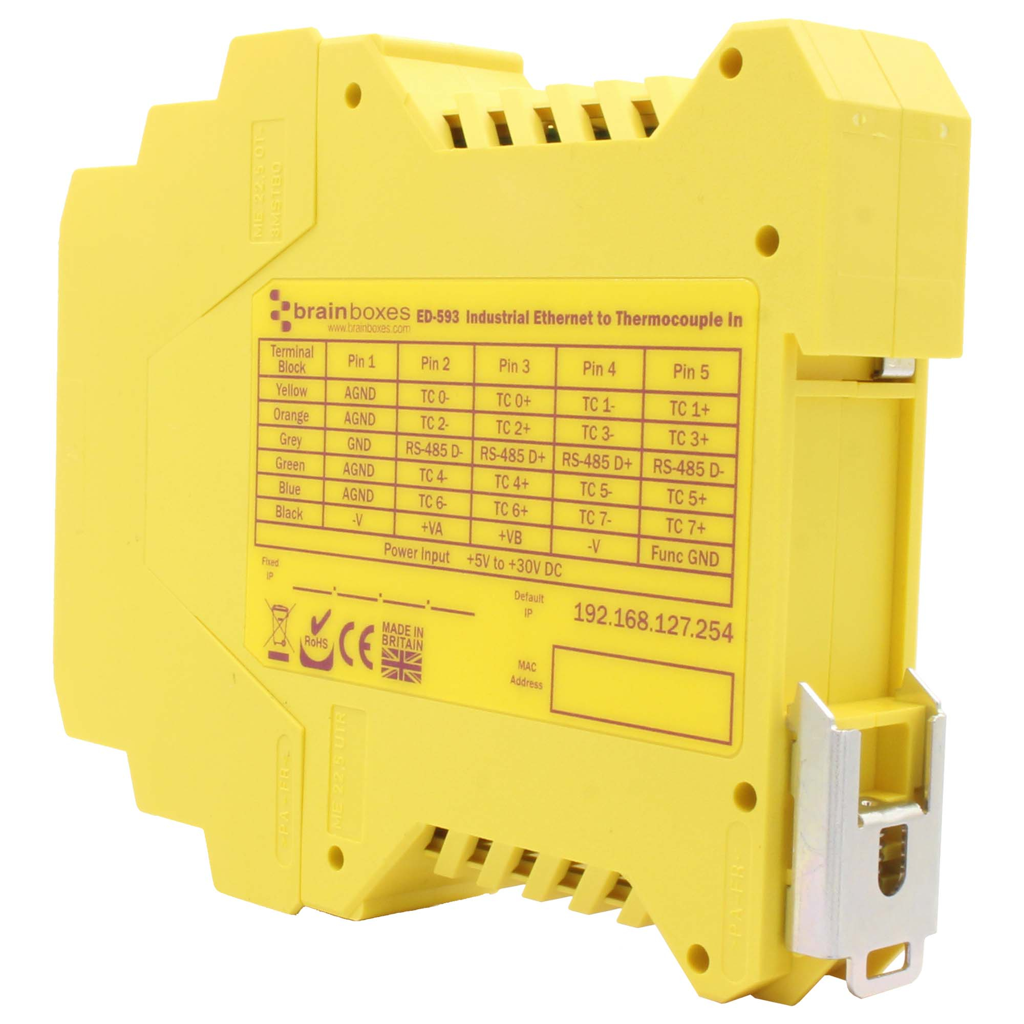 Brainboxes Ethernet to 8 Channel Thermocouple Input – image 4