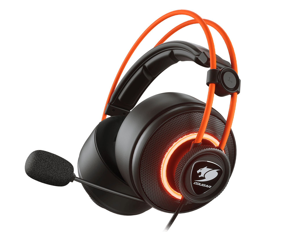 Diadema Gamer COUGAR Immersa Pro Prix - Alámbrico - USB - Micrófono - 2.5m - RGB - Negro - 3H700U50C.0004