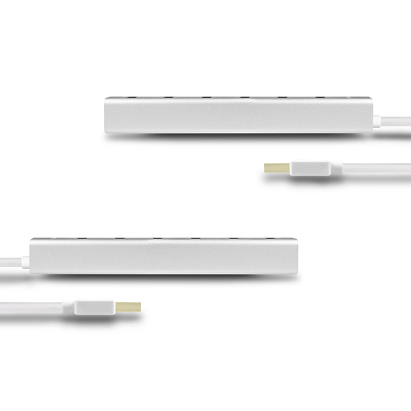 Axagon HUE-SA7SP interface hub USB 3.2 Gen 1 (3.1 Gen 1) Type-A 5000 Mbit/s Silver – image 7