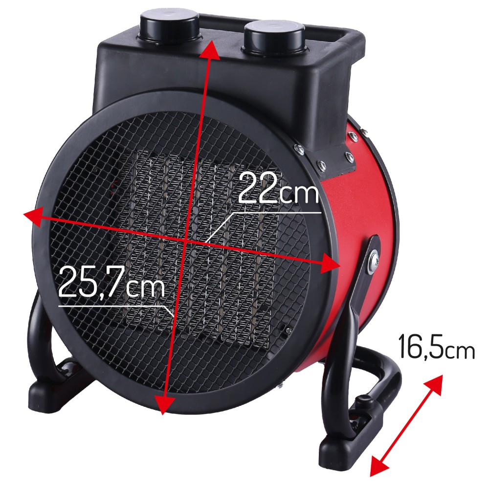 Techly IC-HEAT002 electric space heater Indoor & outdoor Black, Red – image 3