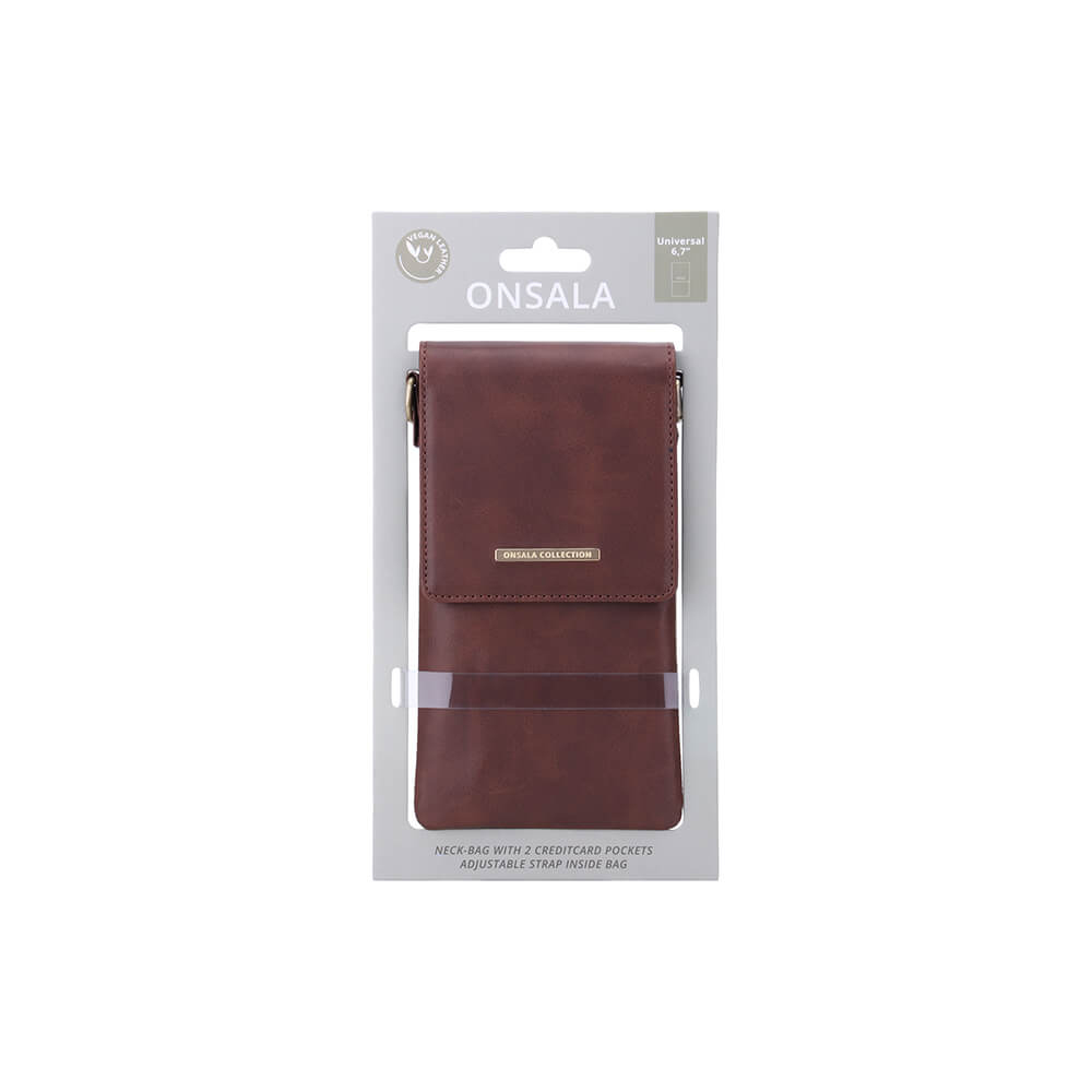 Onsala Mobile Bag with Neckstrap Brown Universal up to – image 2