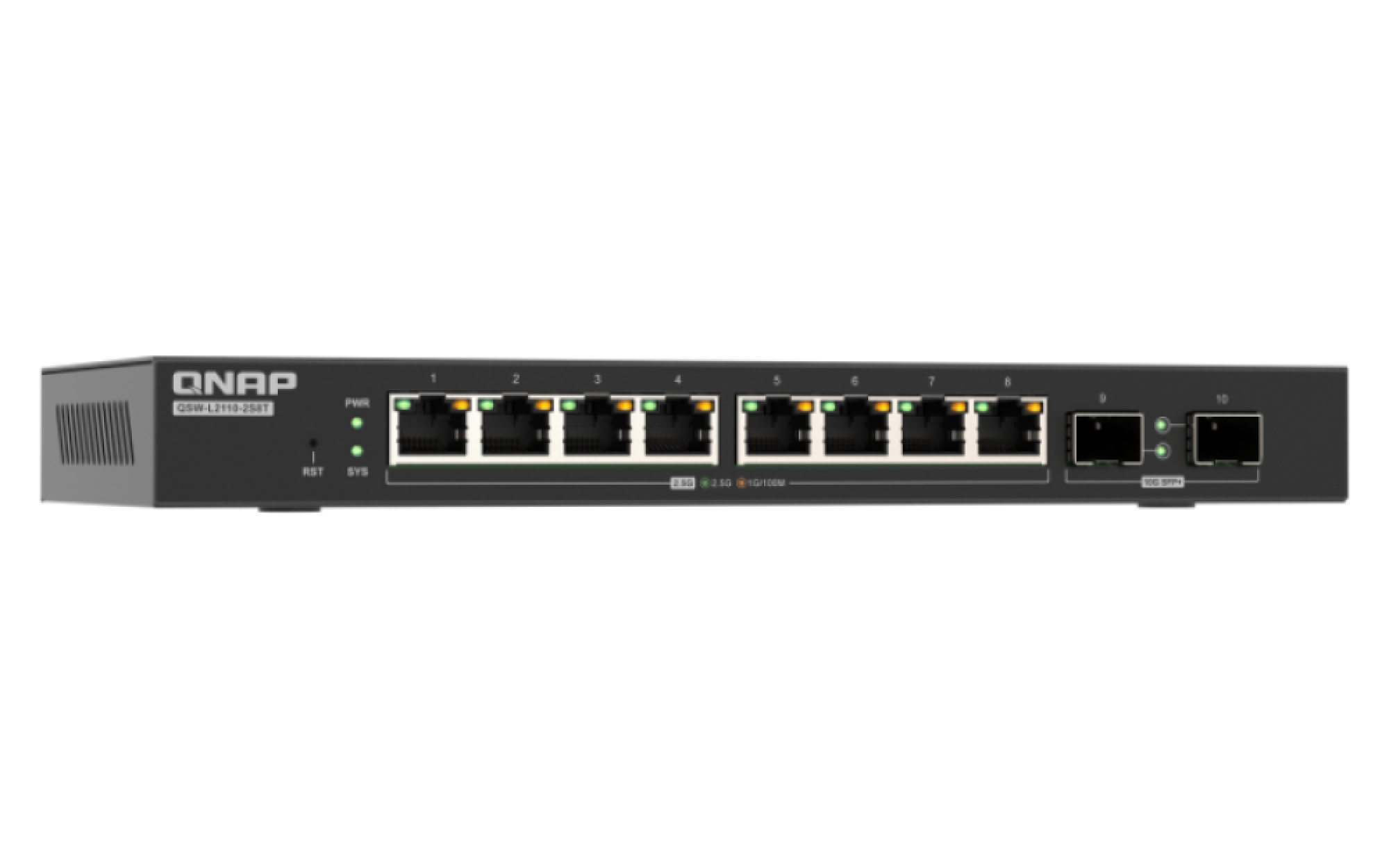 QNAP QSW-L2110-2S8T network switch Managed Desktop Black – image 2