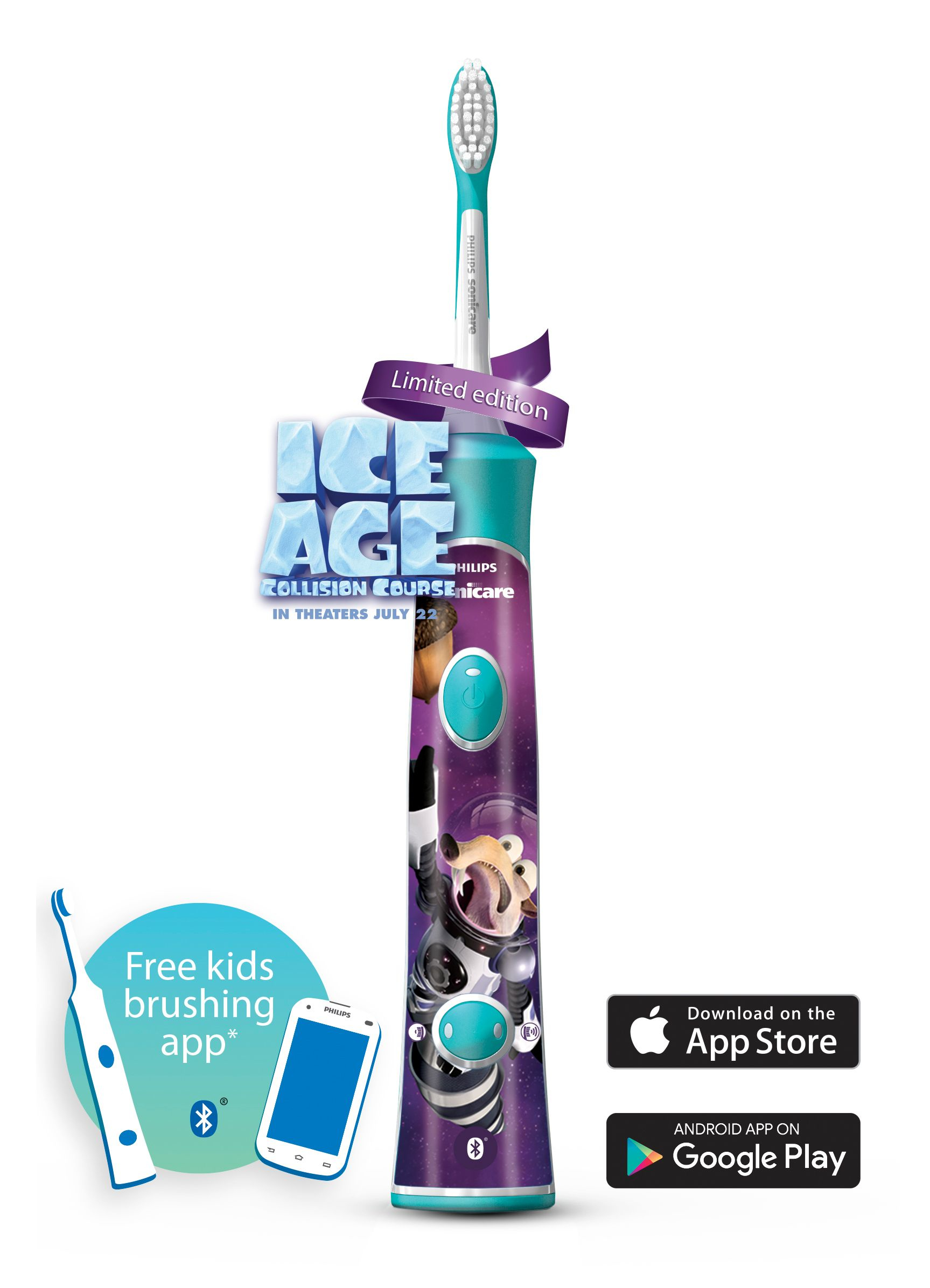 Philips Sonicare For Kids HX6321/05 electric toothbrush Child Sonic toothbrush Blue, White