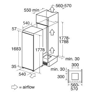 CDA FW821/5 fridge Built-in – image 3