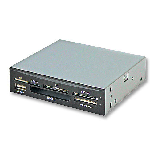 Lindy 42729 card reader USB 2.0 Internal Black, Silver