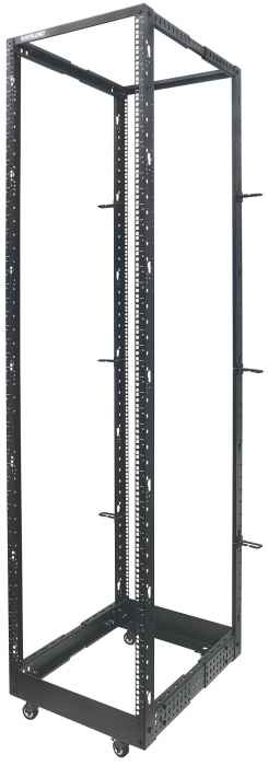 Intellinet 19" Network Rack - Open Frame (4-Post), 45U, Black, Flatpack, Max – image 4