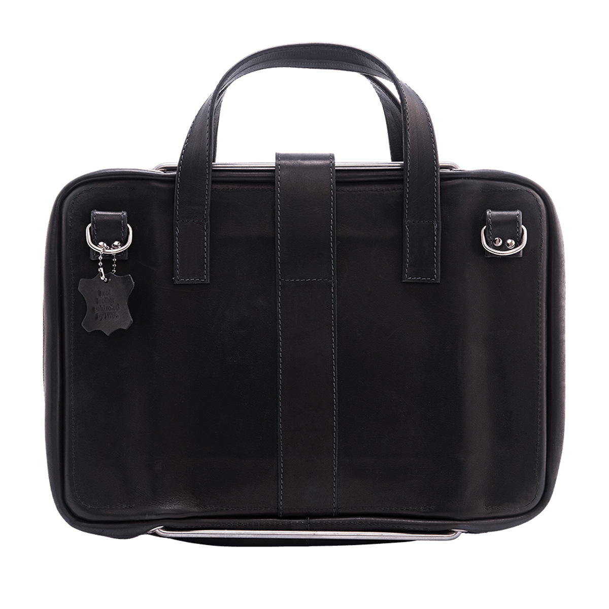 R-Go Tools Laptop bag R-Go Viva, full-grain leather, with integrated laptop stand, shoulder strap, 15.6-inch, black – image 7