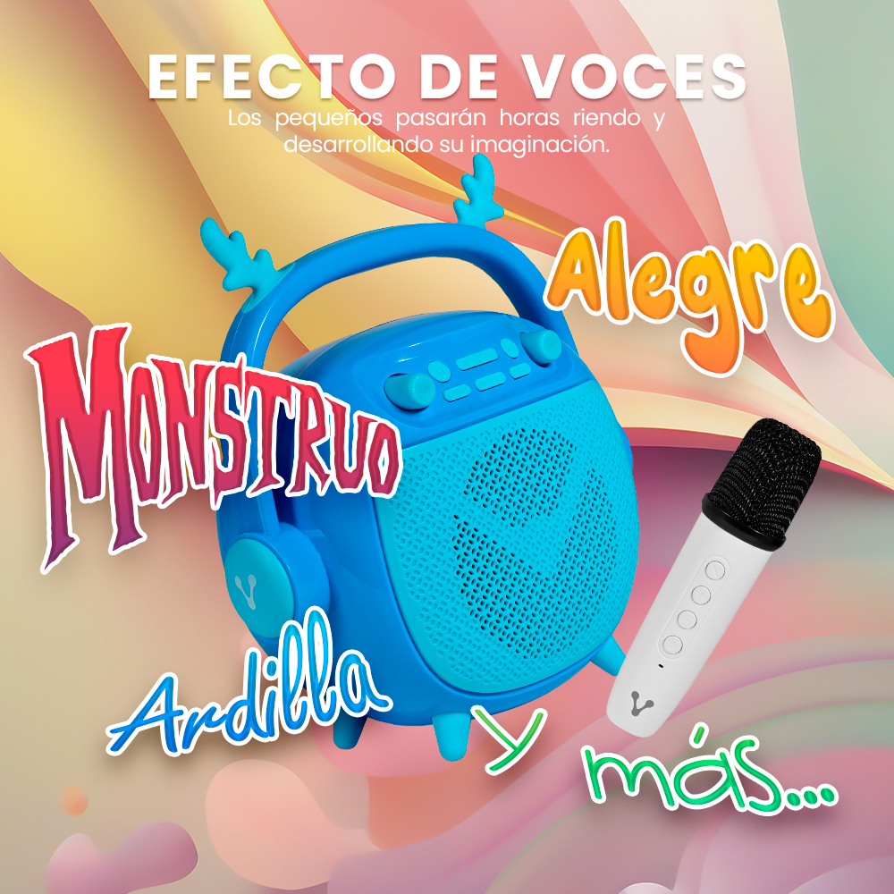 Bocina Portátil Vorago BSP-205 - Bluetooth - Azul - BSP-205-BL