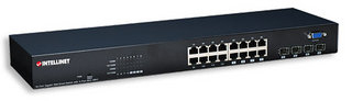Intellinet 16-Port Managed Black – image 1