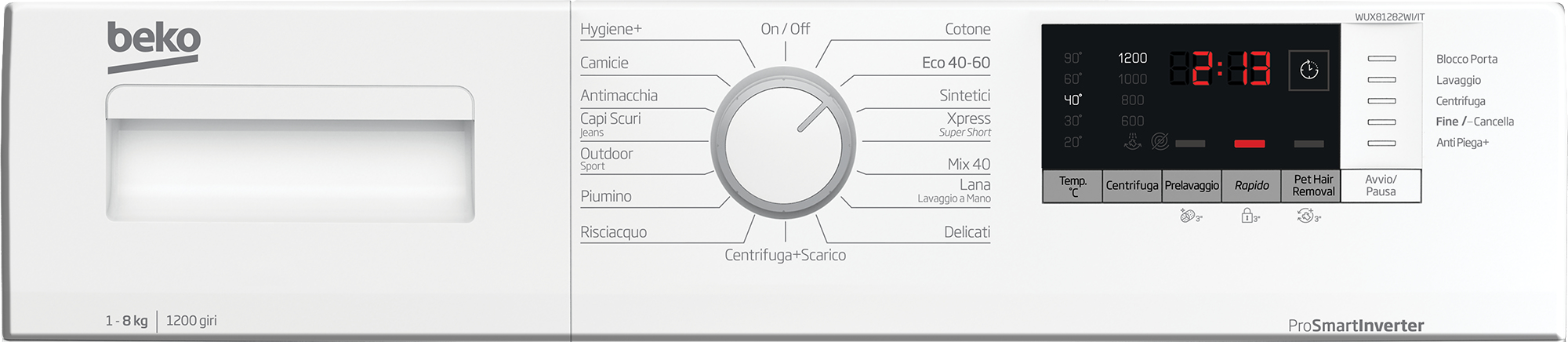 Beko WUX81282WI/IT washing machine Front-load – image 5