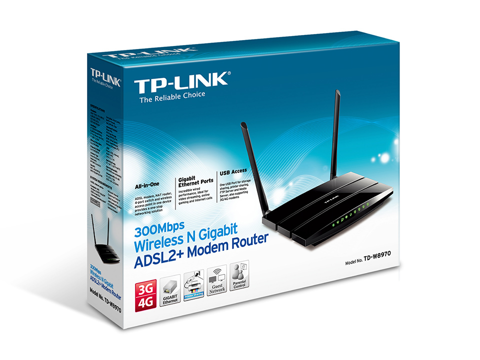 TP-Link TD-W8970 wireless router Gigabit Ethernet Black – image 4