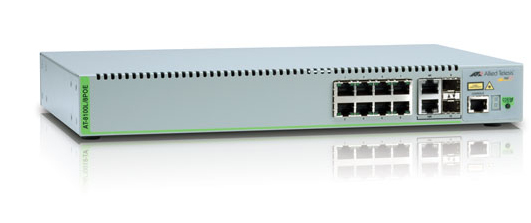 Allied Telesis AT-8100L/8POE Managed L3 Gigabit Ethernet (10/100/1000) Power over Ethernet (PoE) Green, Grey
