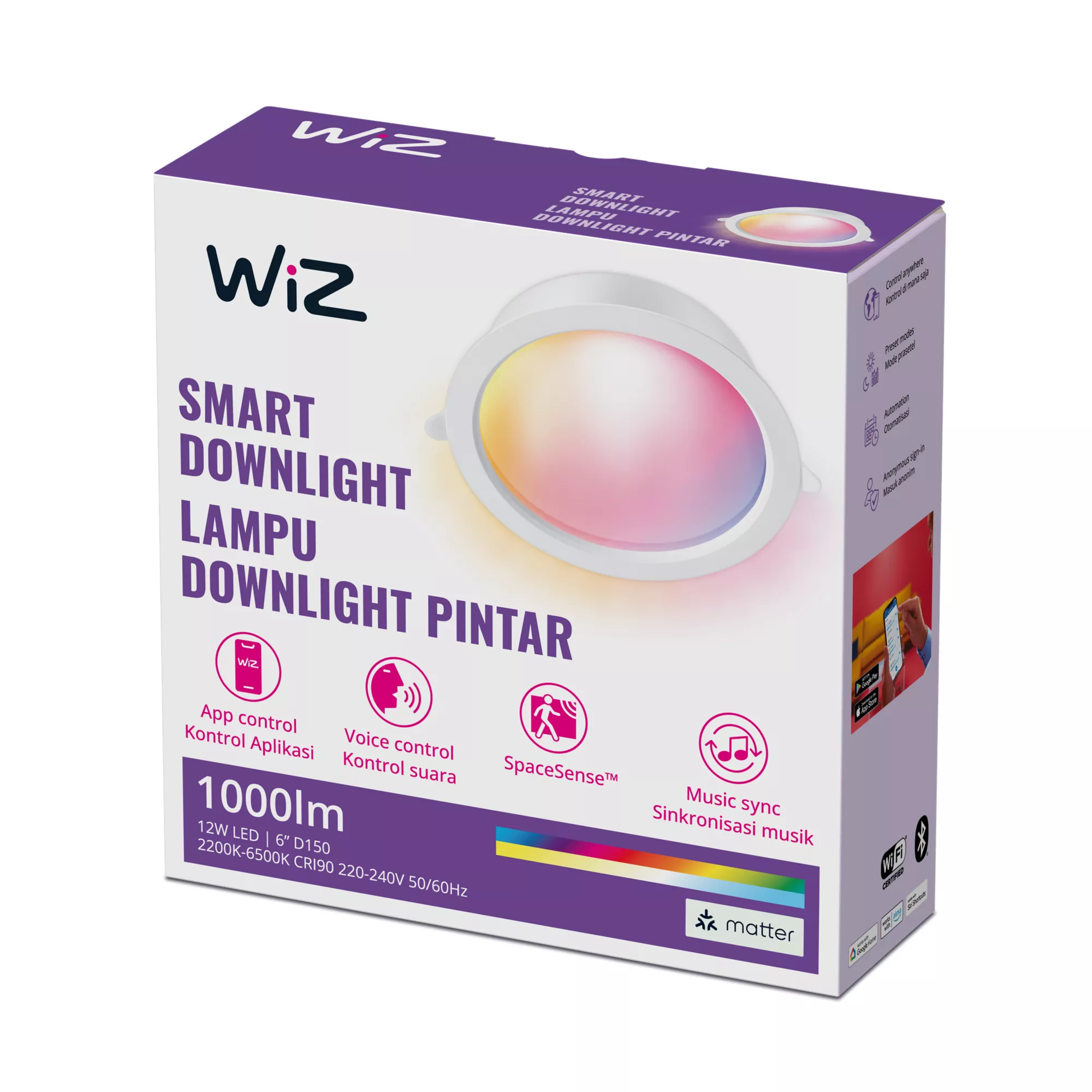 WiZ 8719514554771 smart lighting Smart lighting spot Wi-Fi/Bluetooth – image 2