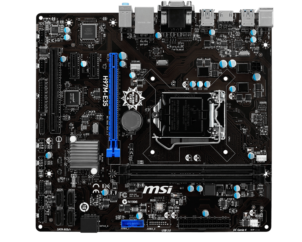 MSI H97M-E35 Intel® H97 LGA 1150 (Socket H3) micro ATX