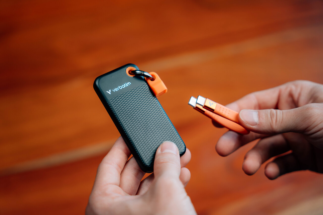 Verbatim Pocket SSD USB 3.2 Gen 2 256GB Black/Orange image 4