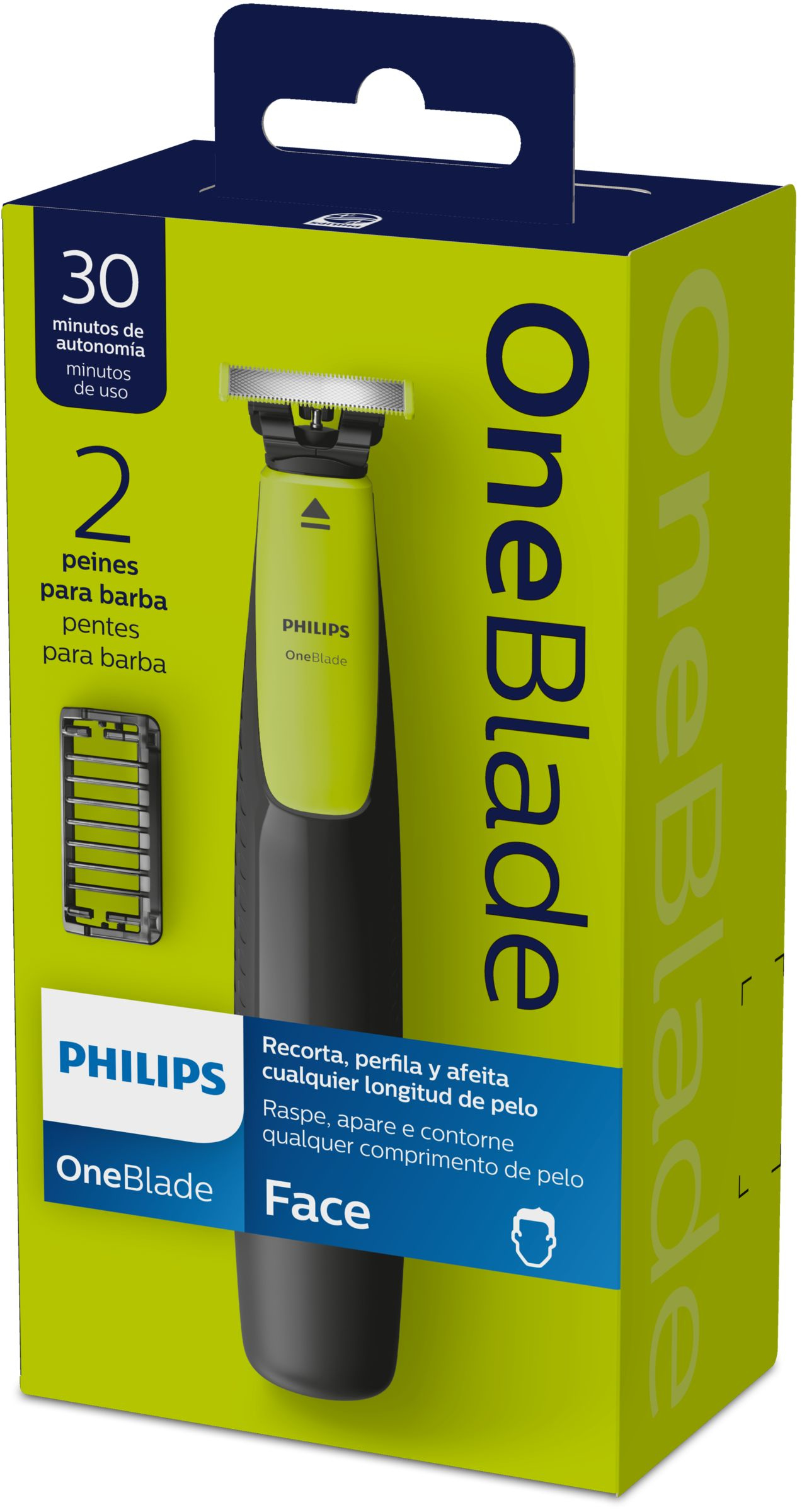 Philips OneBlade QP2510/15 beard trimmer Battery 2 Wet & Dry Black, Lime – image 2