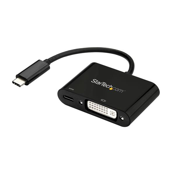 StarTech.com USB C to DVI Adapter with Power Delivery - 1080p USB Type-C to DVI-D Single Link Video Display Converter w/ Charging