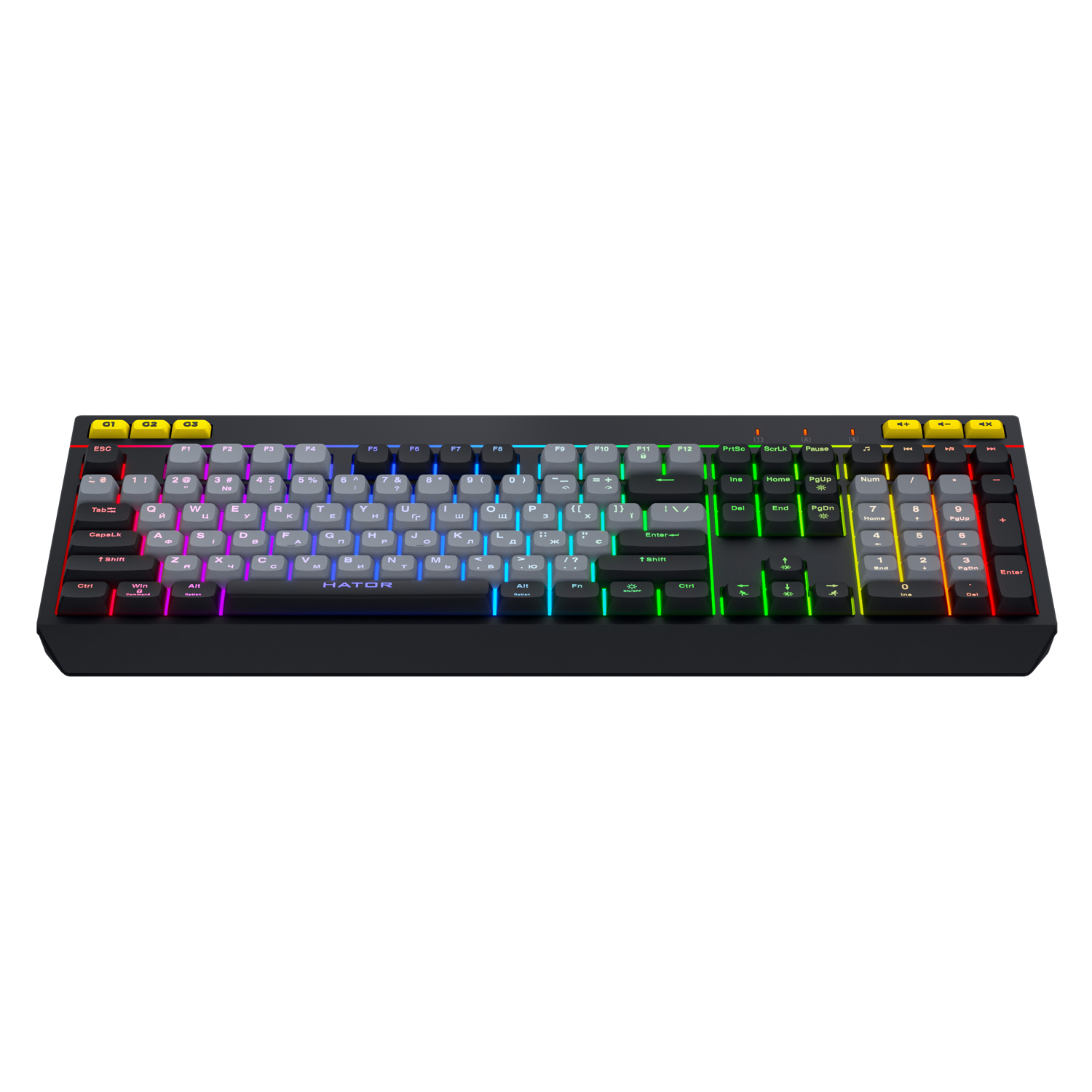 HATOR Icefall tastiera Gaming USB QWERTY Inglese US Nero
