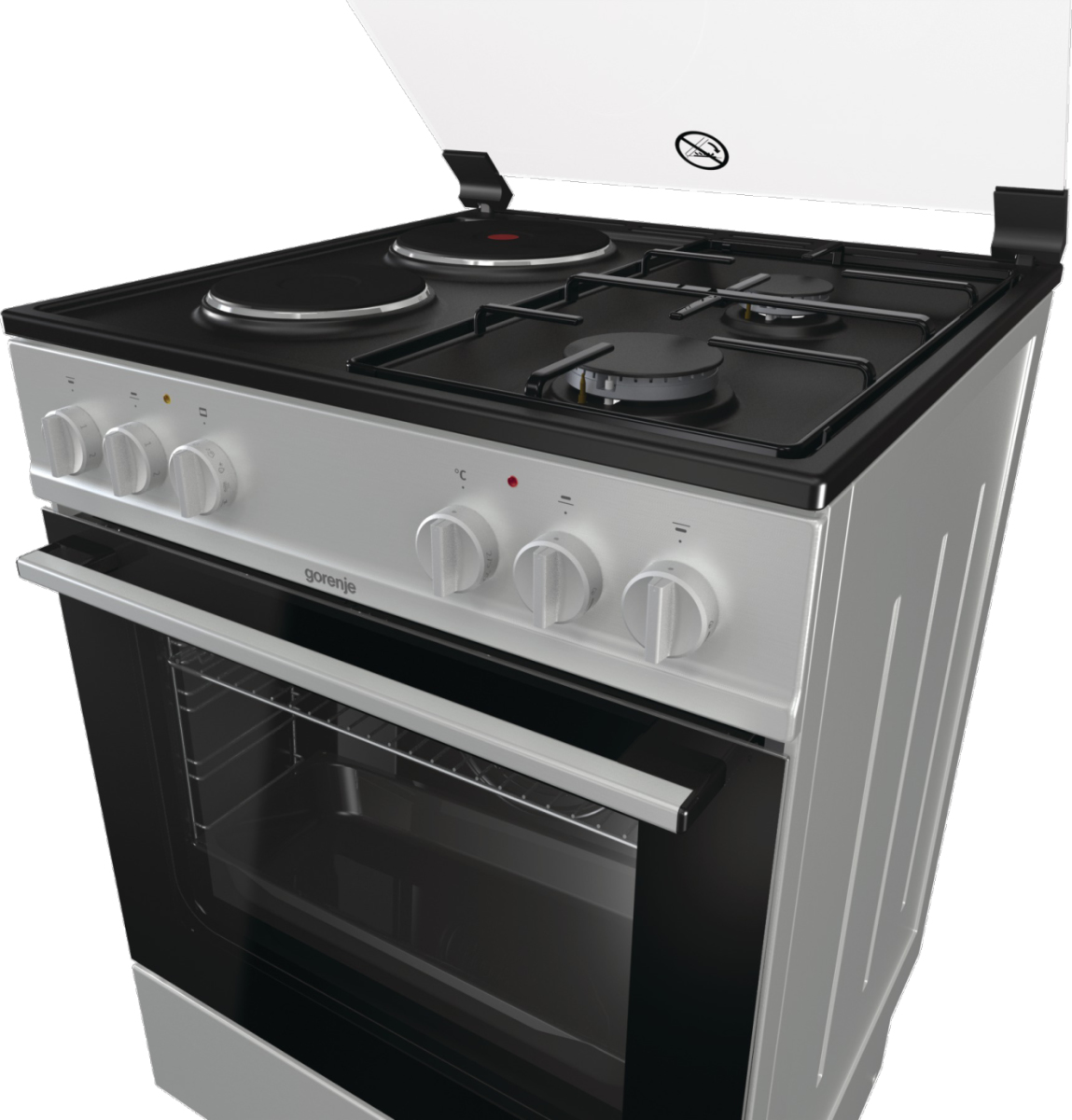 Gorenje K6151SG cooker Freestanding cooker Electric/Gas Combi Grey – image 3