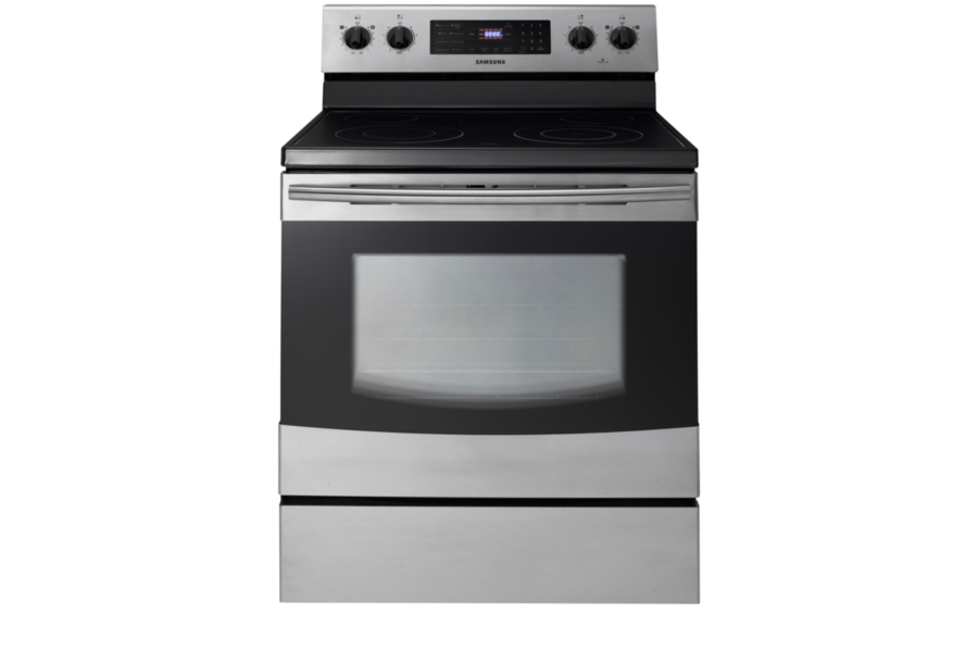 Samsung FE-R400SX cooker Freestanding cooker Electric Black, Stainless steel