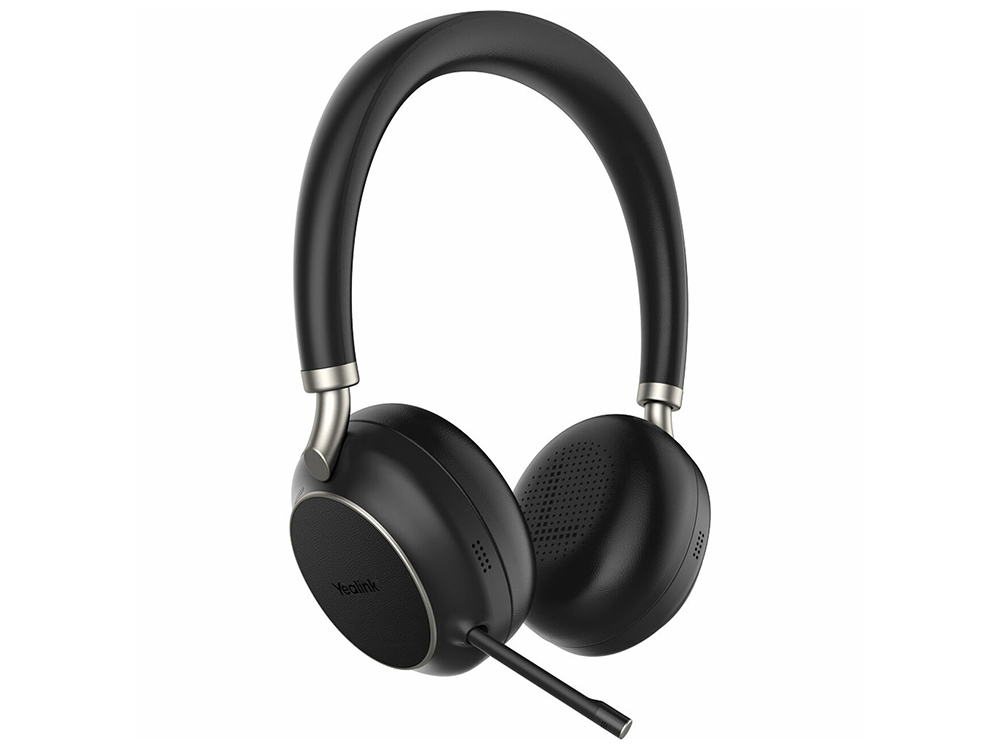 Yealink TEAMS-BH76-CH-BL headphones/headset Wireless Head-band Calls/Music USB Type-A Bluetooth Charging stand Black – image 1