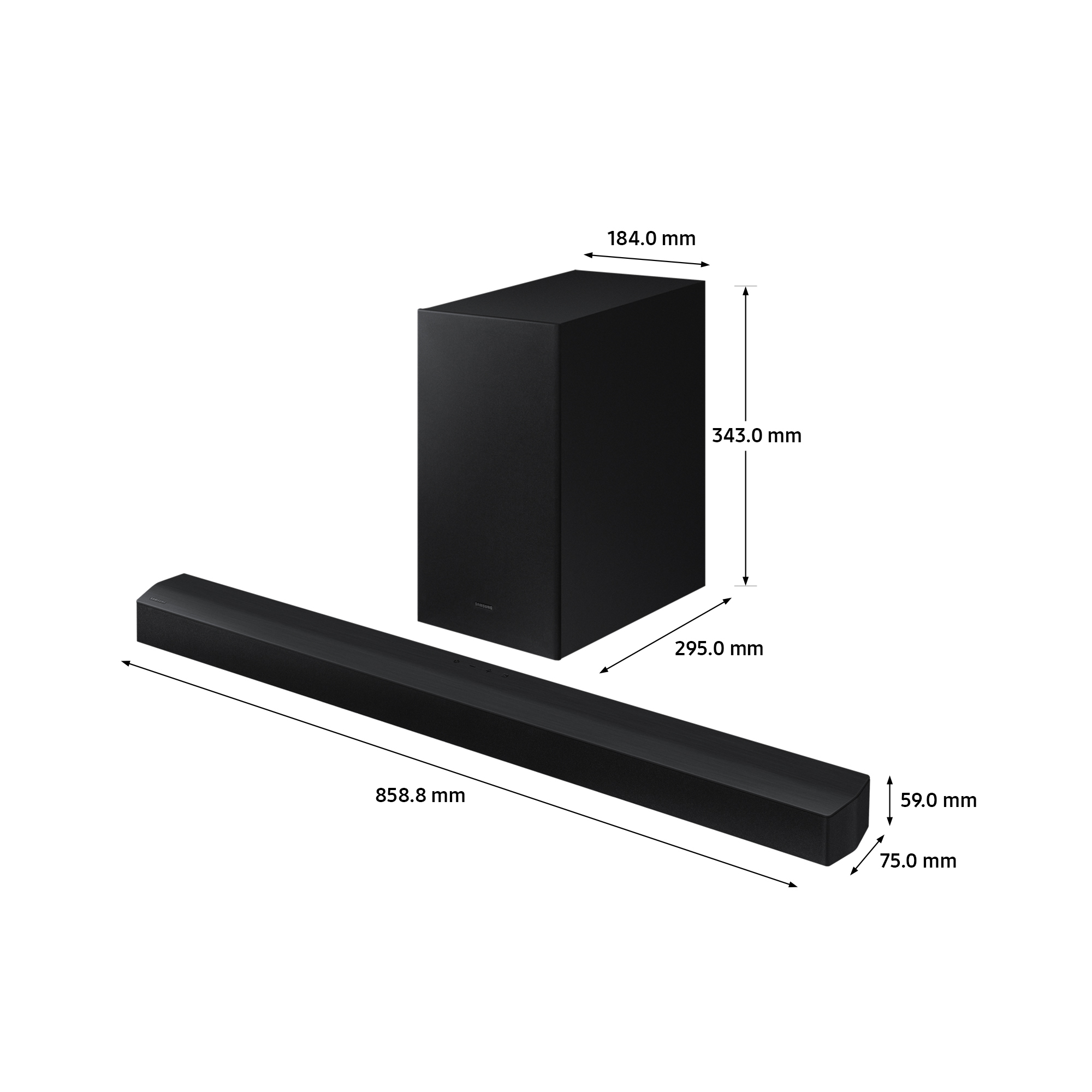 Samsung HW-B430/XU soundbar speaker Black 2.1 channels – image 2