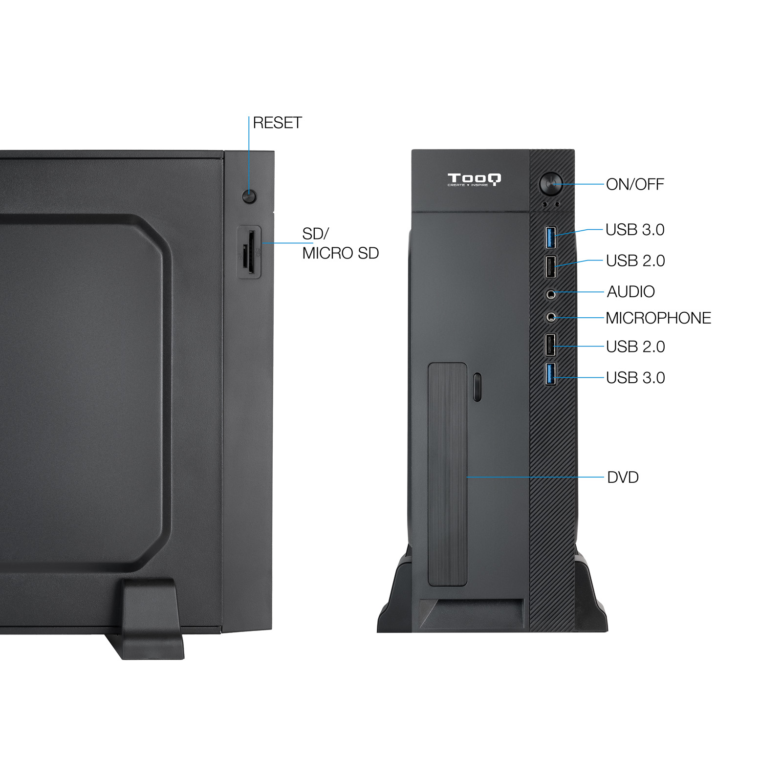 TooQ Micro-ATX Slim Case image 2