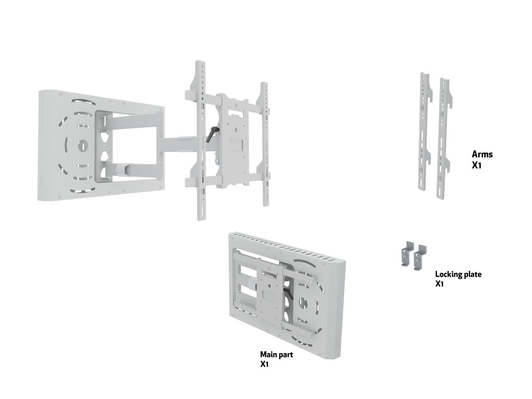 Multibrackets M Hospitality Flexarm with STB Enclosure White – image 8