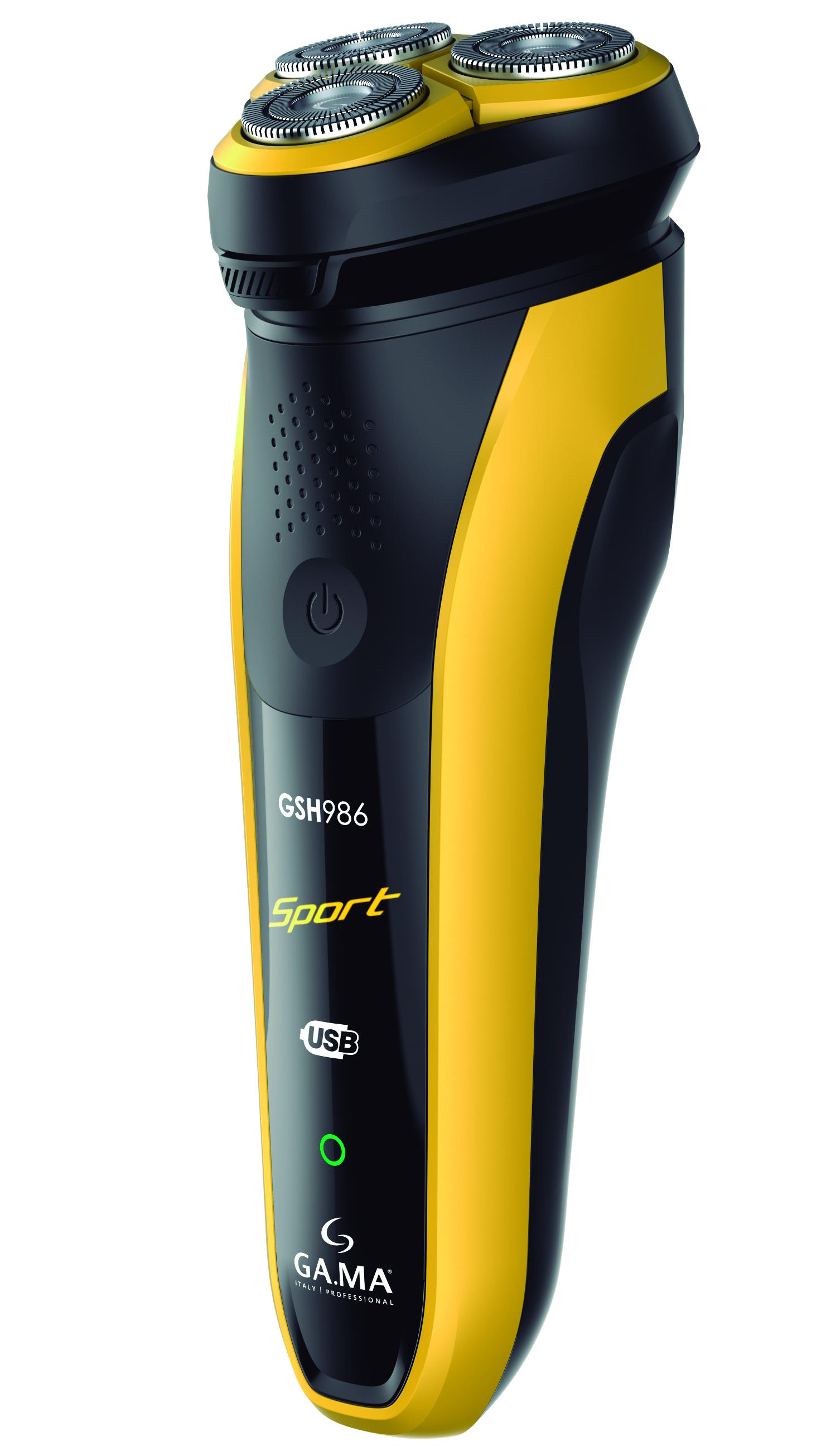 GA.MA GM0608 men's shaver Rotation shaver Trimmer Black, Yellow – image 3