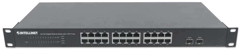 Intellinet 24-Port Gigabit Ethernet Switch with 2 SFP Ports – image 4