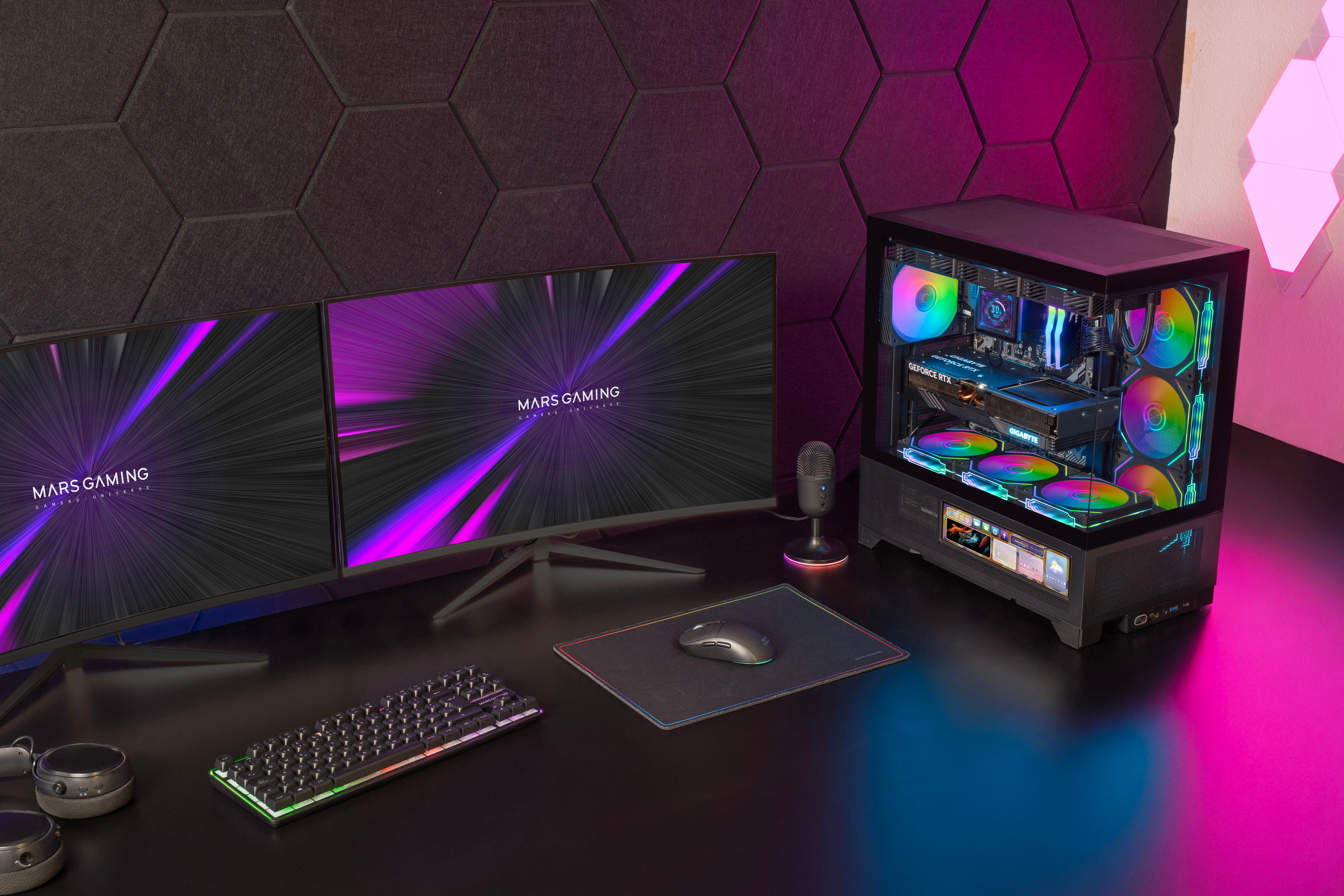 Mars Gaming MCLCDX computer case Midi Tower Black image 21