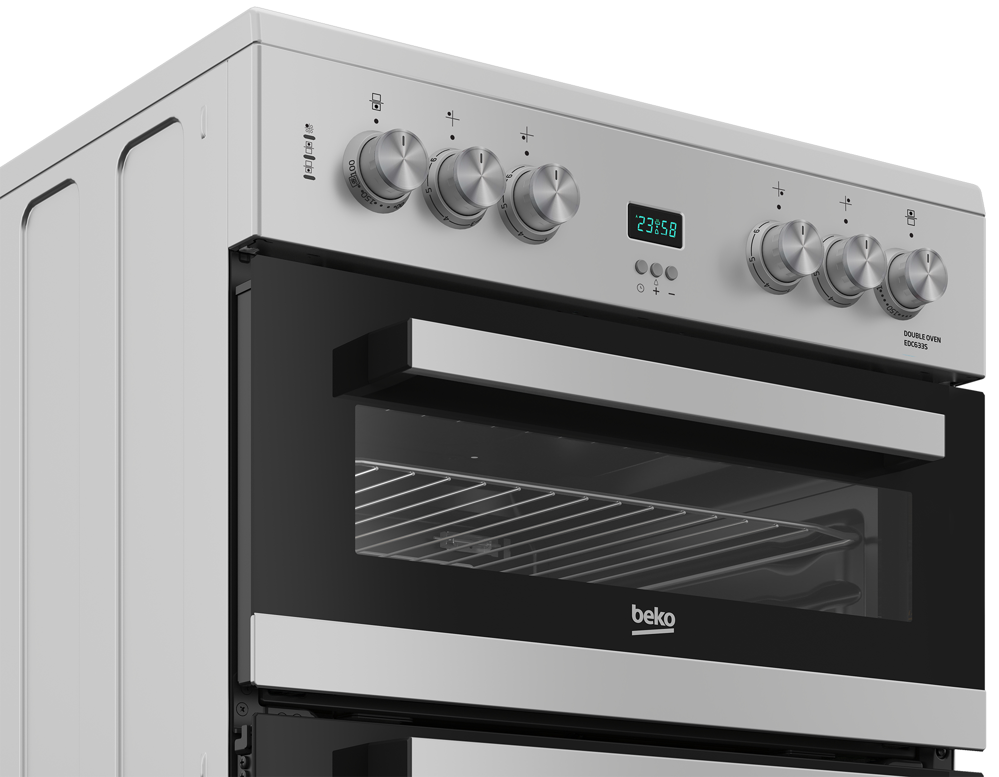 Beko EDC633S cooker Freestanding cooker Electric Ceramic hob Silver – image 4