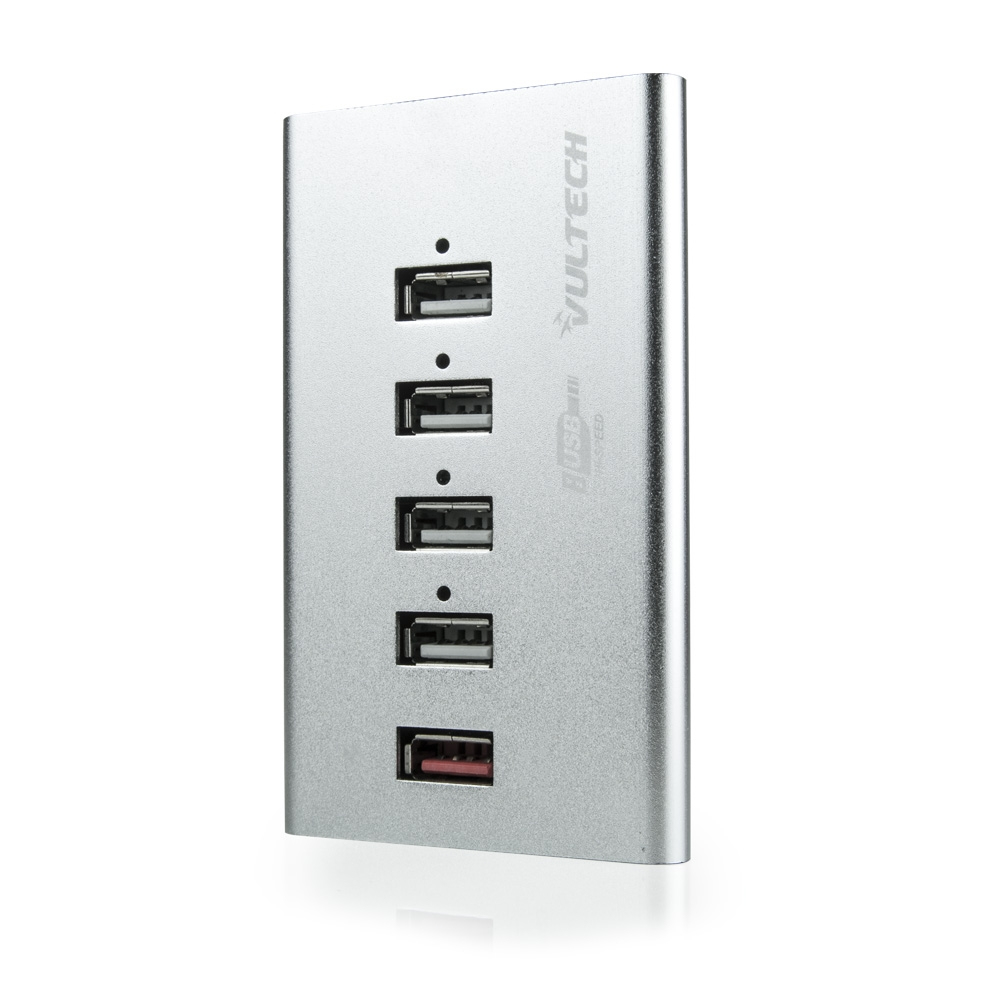Vultech HU-05USB2 interface hub USB 2.0 480 Mbit/s Aluminium, Black – image 2