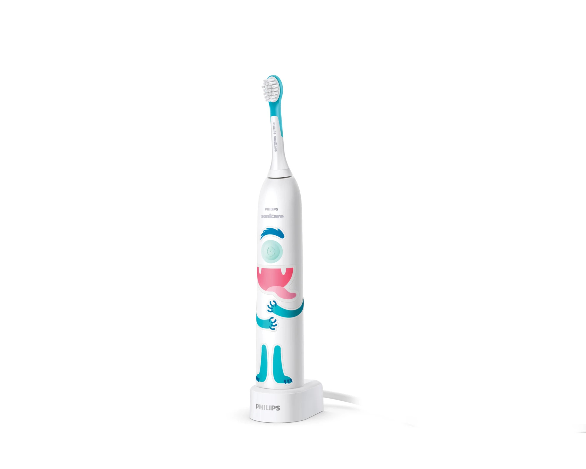 Philips For Kids HX3411/01 electric toothbrush Child Sonic toothbrush Mint colour, White