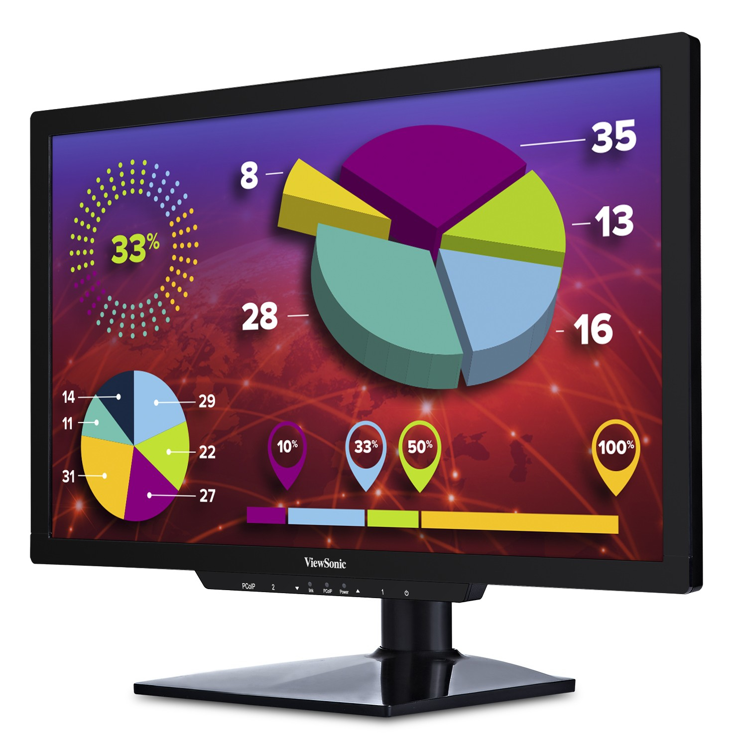 Viewsonic LED LCD SD-Z225 computer monitor – image 2
