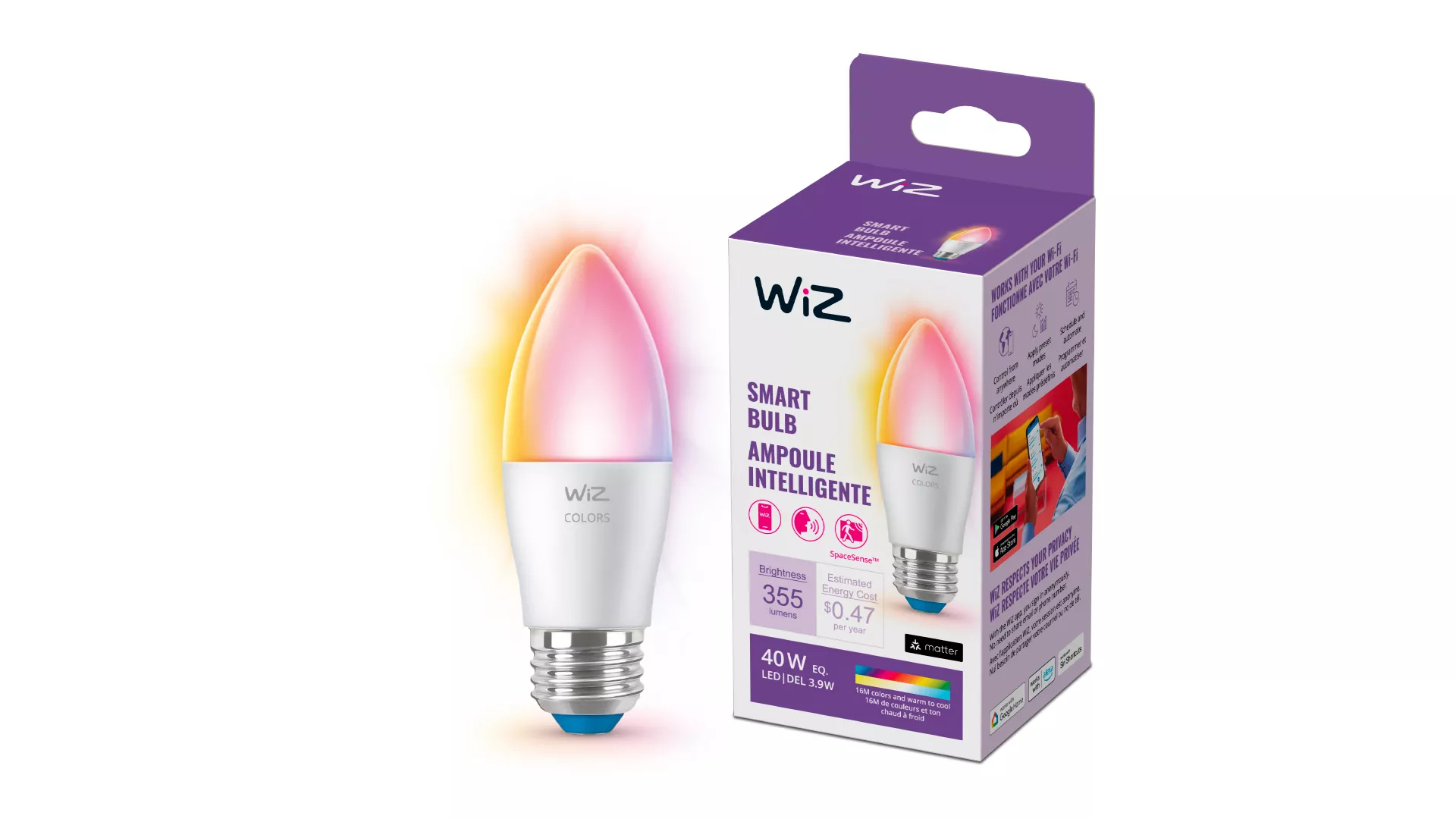 WiZ 046677604257 smart lighting Smart bulb Wi-Fi/Bluetooth – image 2