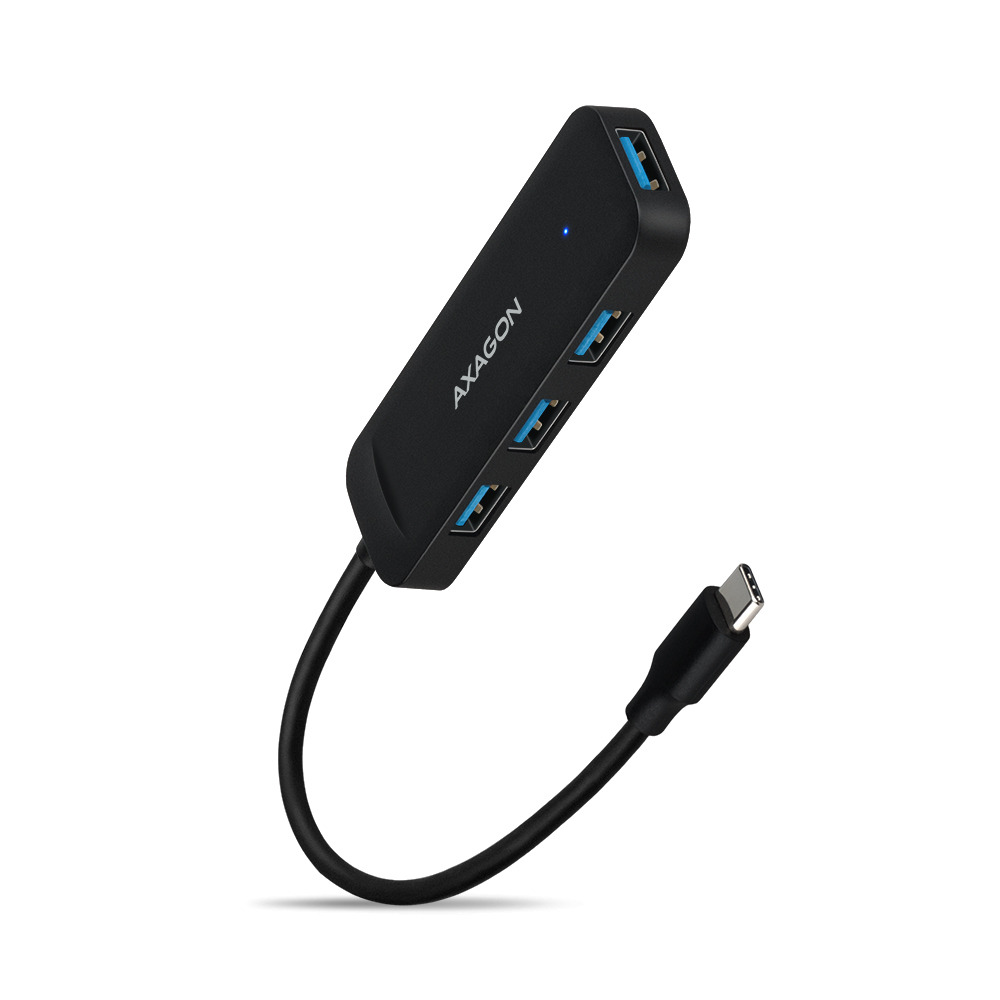Axagon HUE-L1C interface hub USB 3.2 Gen 1 (3.1 Gen 1) Type-C 5000 Mbit/s Black – image 1