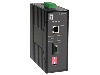 LevelOne 10/100 Industrial Media Converter, SC SM 20KM -40 ~ 75C