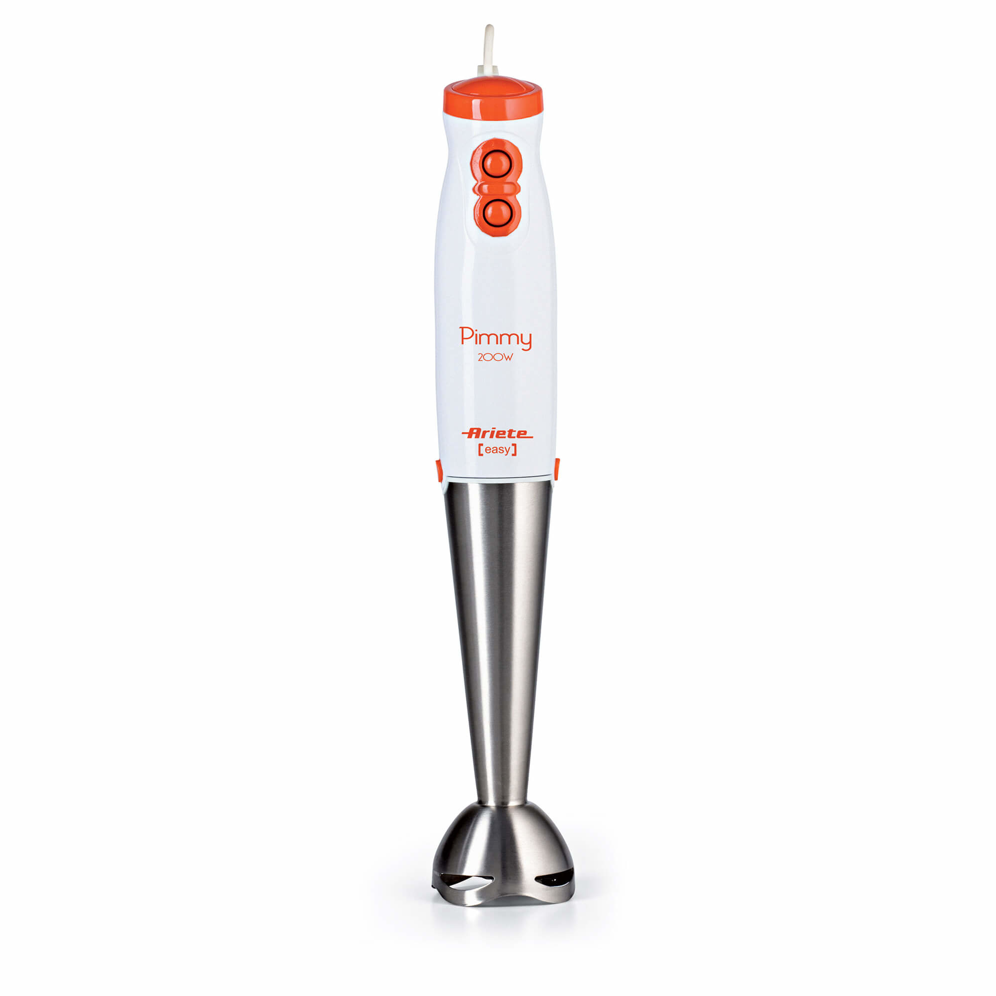 Ariete 881 Pimmy 200 - Immersion blender - Removable stem and stainless steel blades - 2 speeds - 200 Watt - White and Orange – image 1