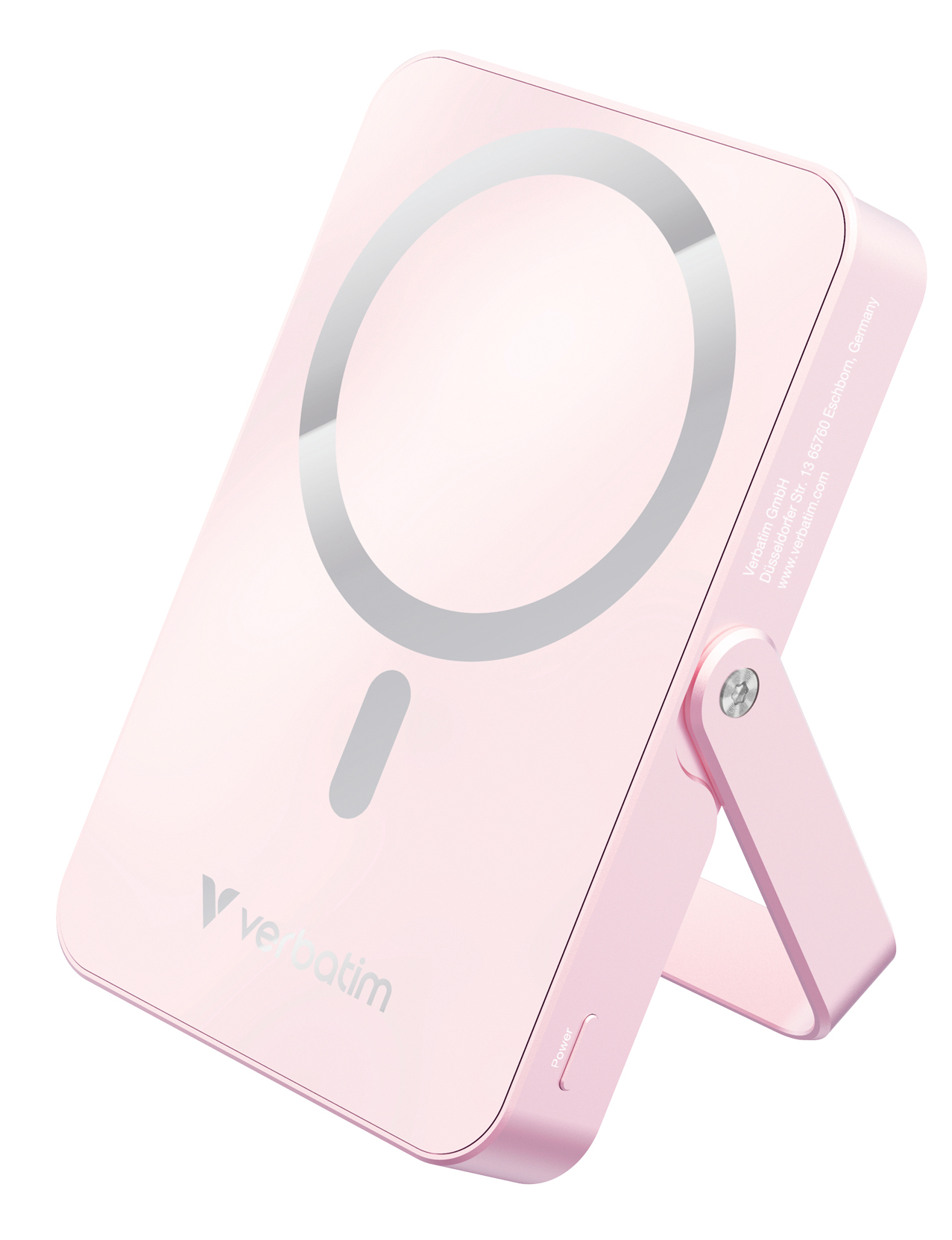 Verbatim Charge 'n' Go Magnetic Wireless Polimeri di litio (LiPo) 10000 mAh Carica wireless Rosa