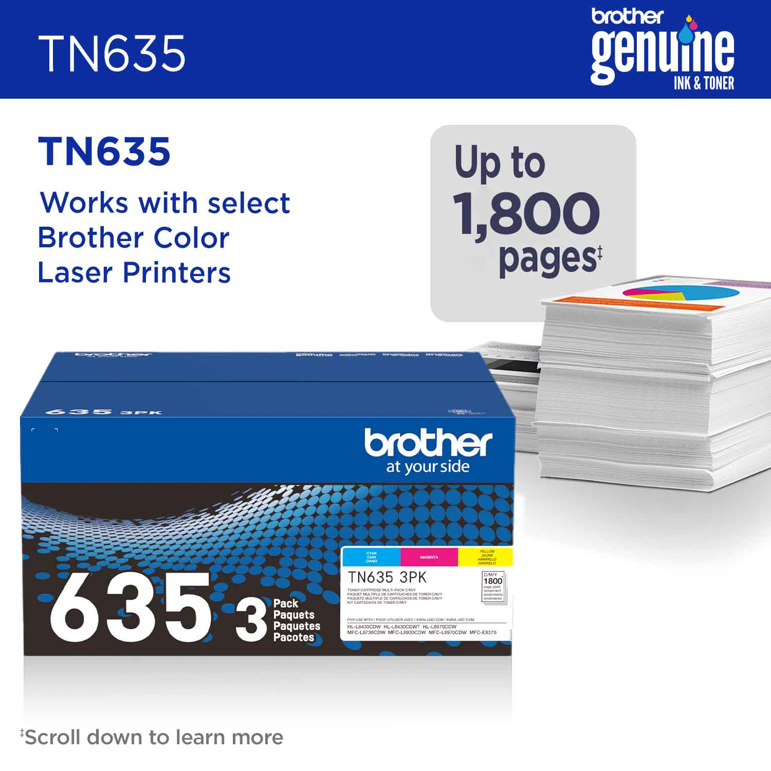 Brother TN-6353PK toner cartridge 3 pc(s) Original Cyan, Magenta, Yellow – image 2