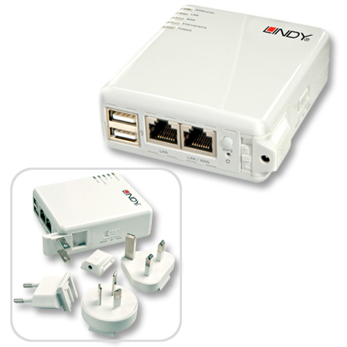 Lindy 52060 wireless router Fast Ethernet White