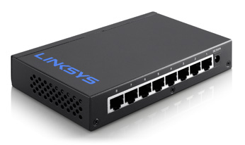 Linksys LGS108 network switch Gigabit Ethernet (10/100/1000) Black